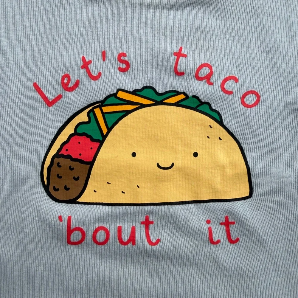 Old Navy Kids Lets Taco Bout It Pajama Set 18-24 mo toddler graphic PJs lounge